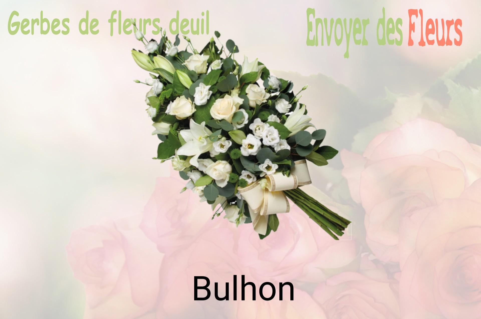 Gerbe de fleurs de deuil livrée à Bulhon